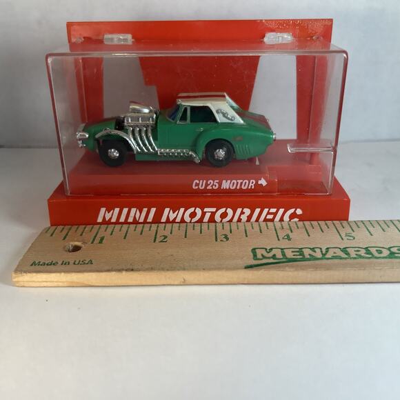 1960s Mini Motorific Dragster Hot Rod #CZ-3287 Car w/ Original Display Case - Picture 5 of 14